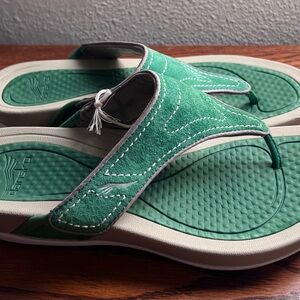 Dansko Reece Green Suede Thong Sandals EU 39 US 8.5-9 Arch Support Boho